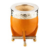 Matesur Imperial Alpaca & Leather Mate Cup with Decorative Alpaca Base Mate Imperial de Alpaca y Cuero, 13 cm / 5.1'