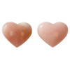 Rose Quartz Heart-Shaped Natural Stone for Love & Healing Energy Cuarzo Rosa, 100 g / 3.52 oz - Approx 5 cm / 1.96' ea