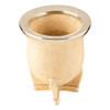 Matesur Uruguayan-Style Alpaca-Chiseled Leather Mate Cup – Light Brown Camionero Style