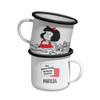 Mafalda Retro Enamel Mug with Bombilla "Casita" Design - Official Mate Cup