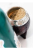 Matesur Mate Torpedo Leather with Alpaca Croco Engraving & Bombilla Mate Torpedo Cuero Croco Alpaca Cincelado