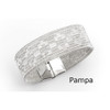 Pampa Silver Woven Bracelet – 2 cm Wide, Handloom Fine Silver Strand