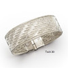 Twill 20 Silver Woven Bracelet – 2 cm Wide, Handloom Fine Silver Strand