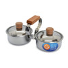 Guadix Stainless Steel Double Yerbera and Sugar Container with Wooden Details Guadix Stainless Steel Double Yerbera and Sugar Container with Wooden Details