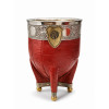 Pardo Imperial Premium Mate with River Plate CARP Charm - Leather Wrapped Gourd with Base