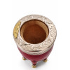 Pardo Imperial Premium Mate with River Plate CARP Charm - Leather Wrapped Gourd with Base