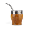 República Premium Mate Set with Algarrobo Wood Bombilla - Handcrafted Argentine Gourd