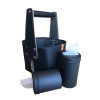 Auto Set with Yerba Mate and Sugar Tins in Black Eco Leather Basket – Complete Kit
