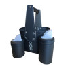 Auto Set with Yerba Mate and Sugar Tins in Black Eco Leather Basket – Complete Kit
