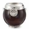 Calabaza Mate Gourd with 100% Alpaca Rim & Front Emblem, Small Size (Various Colors)
