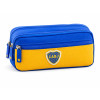 Boca Juniors Official Triple Zipper Pencil Case Blue & Yellow