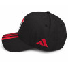 Adidas River Plate Adjustable Strapback Cap Black with Red Embroidered Stripes
