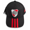 Adidas River Plate Adjustable Strapback Cap Black with Red Embroidered Stripes
