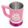 Un Poco de Ruido Pink Drink Mug – “Mamita que Jarra”  with Aluminum Interior, 1 l / 33.8 fl oz capacity