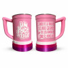 Un Poco de Ruido Pink Drink Mug – “Mamita que Jarra”  with Aluminum Interior, 1 l / 33.8 fl oz capacity
