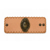 Espacio Alazán Leather Bracelet with Argentine National Shield Bronze Detail