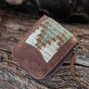 Espacio Alazán Tacuara Leather Wallet Pocket Size Handmade with Woven Detail