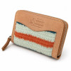 Espacio Alazán Charata Large Leather Wallet with Zipper and Handwoven Textile Detail