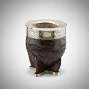 Matesur Imperial Mate Gourd with Hand-Tooled Leather & Alpaca Base, Dark Brown