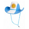 Argentina Cowboy Hat with Sun Celeste & White Football Fan Accessory
