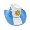Argentina Cowboy Hat with Sun Celeste & White Football Fan Accessory
