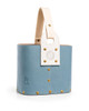 Matesur Criolla Premium Matera Basket Light Blue & White Eco Leather Mate Carrier, 1 L Capacity