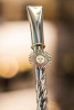 Sol de Mayo Thick Engraved Mate Bombilla Straw, 18 cm / 7.08 in