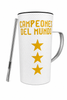 AFA White Stainless Steel Vaso Güira with 3 Stripes & 3 World Champion Stars