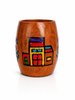 Hand-Painted Lacquered Wooden Mate Buenos Aires Caminito Design