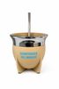 Pampa Mate AFA Campeones del Mundo Wide Mouth Beige Mate Gourd with Bombilla