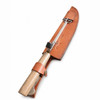 Argentine Asado Knife No. 16 & Spring Fork Set with Leather Sheath, 22.5 cm / 8.86 in Blade