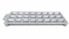 24-Square Straight Ravioli Mold Aluminum Tray