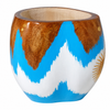 Lacquered Wooden Mate Gourd "Ranchero" with Sun of May and Mountain Design