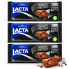 Lacta Diamante Negro Milk Chocolate Bar with Crunchy Sugar Crystals, 80 g / 2.82 oz (pack of 3)