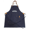 Dowbond Delantal de Jean y Cuero Estampado Leather & Jean Apron Delantal de Cocina Regulable