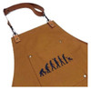 Dowbond Delantal de Gabardina y Cuero Estampado Gabardine & Leather Apron Delantal de Cocina Regulable