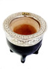 Imperial Leather Large Mate Gourd with Custom Handmade Text Up To 6 Characters - Alpacca Silver