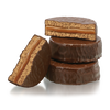 Successo Alfajores Milk Chocolate Alfajores Filled with Dulce de Leche - Trans Fat Free, 600 g / 21.16 oz (box of 12 alfajores)