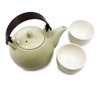 Tea Set Juego Tetera Infusora y Cuencos Porcelain Teapot with Two Porcelain Cups Japanese Style (set of 3 pieces)