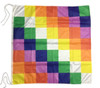 Bandera Wiphala Seven Colors Flag From Andean Peoples - With Twine To Tie & Reinforced Seams, 60 cm x 60 cm / 23.6" x 23.6"