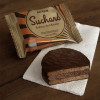 Suchard alfajores chocolate con leche relleno de mousse de chocolate, caja de 6