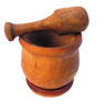 Mortero Lustrado de Madera Gourmet Wooden Mortar & Pestle Wooden Spice Grinder - Ideal for Spices, Herbs, Coffee Beans & Seeds, 4.5" x 5.1"