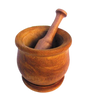 Mortero Lustrado de Madera Gourmet Wooden Mortar & Pestle Wooden Spice Grinder - Ideal for Spices, Herbs, Coffee Beans & Seeds, 4.5" x 5.1"