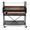 Valiparri Parrilla Rodante Cuatro Ruedas Con Sistema Levantamiento Movable BBQ Outdoor Grill with Refractory Bricks Backyard Cooking - Nº 9