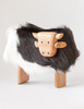 Vaca Cuero Natural Top Handmade Cow In Cowhide And Wood Doll Decorative Animal Doll Toy by Taller Clavelli, 15 cm x 20 cm x 9 cm / 5.9" x 7.9" x 3.5 "