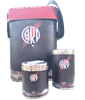 Matera Mate Kit Mate Basket with Sugar Bowl, Yerba Bowl & Mate - River Plate Design (Two Compartments Inside)
