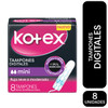 Kotex Tampones Mini Tampons Light  Absorbent Tampons with Blue Protection Techonology, 8 count (pack of 3)