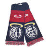 Bufanda San Lorenzo Official License Blue & Red Soft Scarf  C.A.S.L.A Design, 140 cm x 21 cm / 55.1" x 8.3"