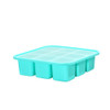Cubetera Hielera de Silicona Aqua Large Ice Bucket with Lid Silicone Ice Cube Tray for Freezer - BPA Free (9 cubes)