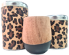 Set Matero Animal Print Mate, Yerbero & Azucarera Con Pico Vertedor Sugar & Yerba Mate Bowls with Pouring Beak